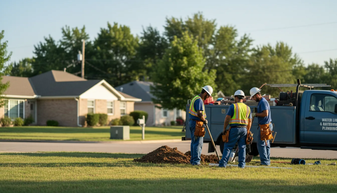 Residential water line and bathroom plumbing service in Coyote, NM